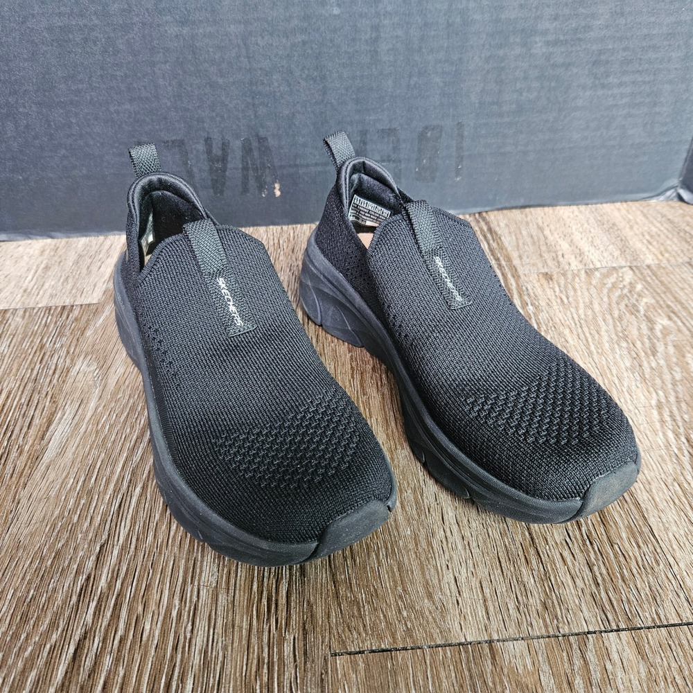 Skechers Bobs Womens D'Lux Walker 2.0 Black Slip On Sneakers 150092 BBK Size 6.5